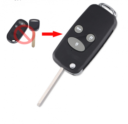10pcs 3 Buttons Flip Folding Remote Car Key Shell Case Cover For Honda Accord Jazz S2000 CRV HRV FRV CIVIC