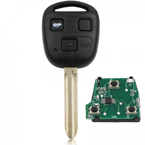 3 Buttons Smart Remote Head Key fob for Toyota 433MHZ with 4D67 Chip