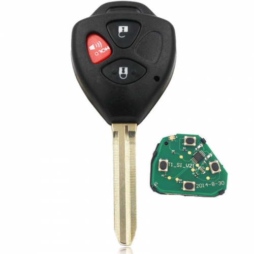 3 Buttons Remote Key 315MHz,4D67 Chip for 2008-2010 Toyota Highlander Matri