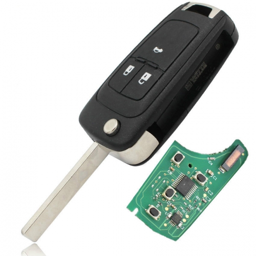 Flip Folding Remote Key 3 Button For Opel 433MHZ ID46 Chip HU100 Uncut Blade