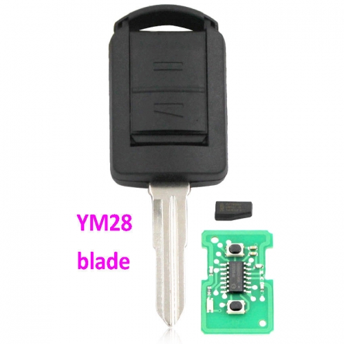 2 Button 433.92MHz Remote Key chip ID40 For Opel Holden Corsa Combo uncut YM28