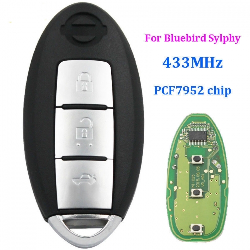 New 3 Button Keyless Entry Smart Remote Key Fob 433MHz for Nissan New Bluebird