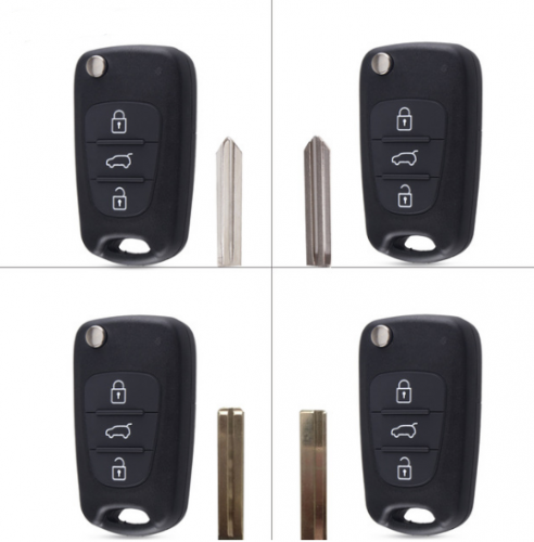 10x For HYUNDAI I30 IX35 Avante For Kia K2 K5 Sportage Picanto Rio Cerato Ceed Soul Flip Remote key Shell 3 Buttons