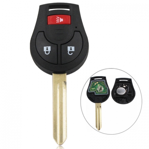 2+1 Button Remote Key Fob for NISSAN March Sunny 433MHz With ID46 Chip Uncut