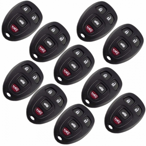 10Pcs Keyless 4 Button Remote Key Shell Case For Gm Buick Cadillac Chevrolet FOB