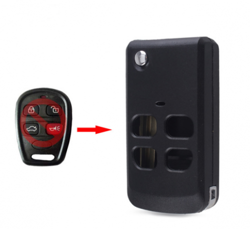 Replacement 4 Button Folding Remote Key Case Upgrade Shell Car Key Housing Keyless Entry For Kia Spectra 5 Sorento Amanti