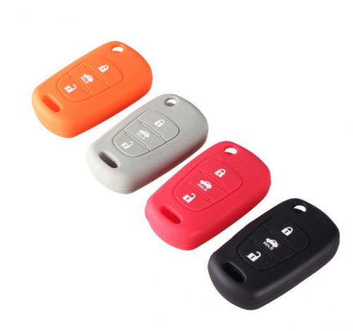 Silicone 3 Button Flip Remote Key Fob Case Cover For for Kia K2 K5 Pro Ceed HYUNDAI i20 i30 i40 SANTA Car Key Cover