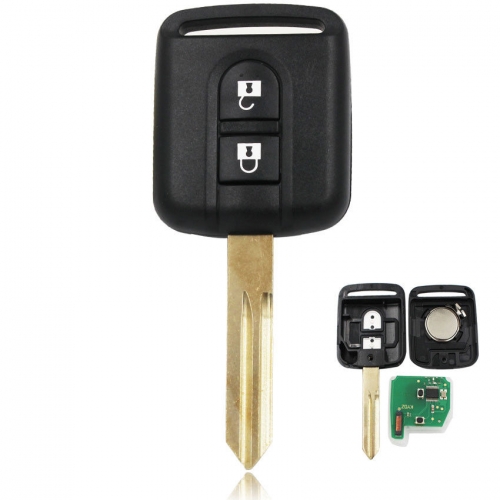 Remote key Fob 2 Button 433MHz ID46 Chip for Nissan X-trail Navara 5WK4 876/818