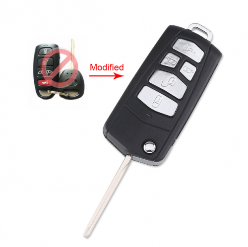 5 Buttons Modified Flip Remote Key Case Shell For Kia Sedona Mini Van Car Key Cover Case
