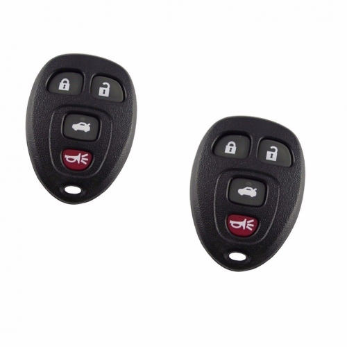 2Pcs Keyless 4 Button Remote Case Key Shell For Gm Buick Cadillac Chevrolet FOB