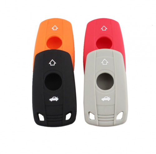 10pcs soft silicone rubber car key cover case shell skin protect 3Buttons for BMW 1 3 5 6 Series E90 E91 E92 E60 Silica Gel Key Cases
