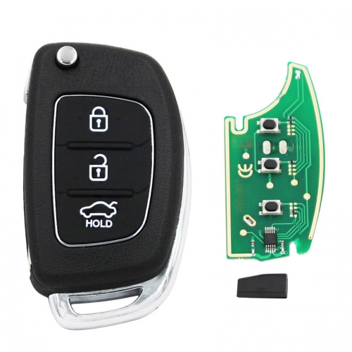 Smart Folding flip Remote key Fob 3 Button 434MHz ID46 Chip for Hyundai new IX35