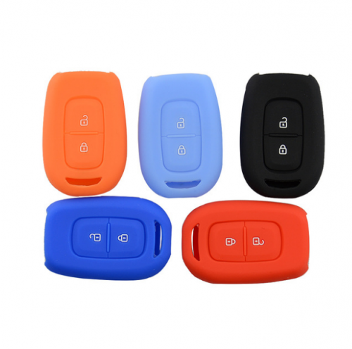 10pcs Soft Silicone Rubber Car Key Cover Case Shell Set For Renault Duster dacia scenic master megane 2 Buttons Remote Key Cover