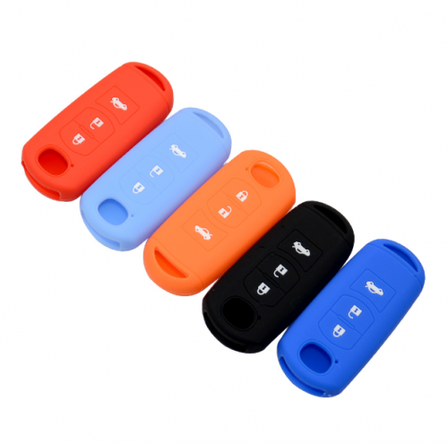 10pcs Silicone Rubber Car Key Cover For MAZDA 3 5 6 Axela CX5 CX7 Key Case Car Accessaries Protect Holder Shell