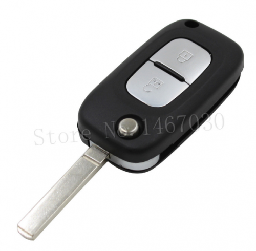 Car Cover Folding Remote Keyless Car Key Case for Renault Clio Megane Kangoo Modus 2 Button Uncut Blade Flip Fob