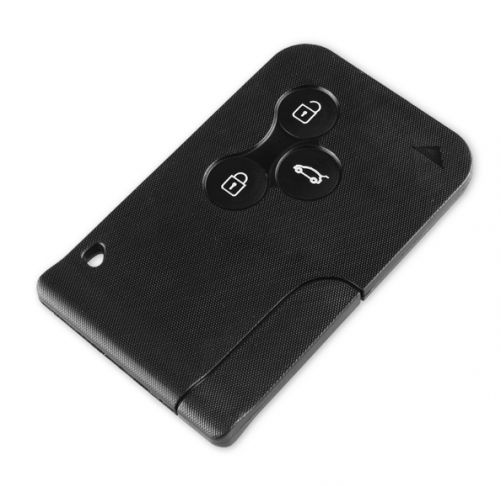 3 Button Smart Card key shell For Renault Clio Logan Megane 2 3 Koleos Scenic Card Case Black Car Key Fob Shell With Small Key