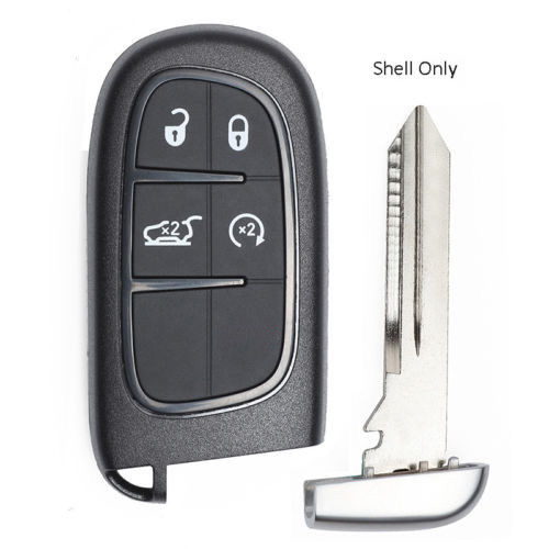 Remote Smart Key Fob Shell Case 4 Button Pad Cover for Jeep Cherokee Ram GQ4-54T