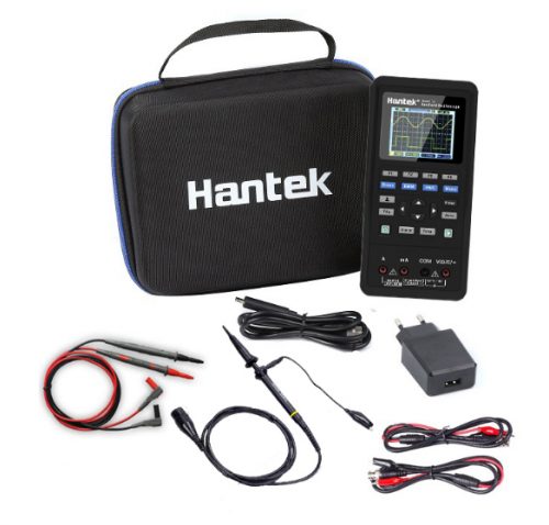 Hantek 3in1 Digital Oscilloscope+Waveform Generator+Multimeter Portable USB 2 Channels 40mhz 70mhz LCD Display Test Meter Tools