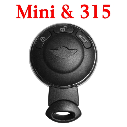 3 Buttons 315 Mhz Remote Key for Mini Cooper - ID46 with Logo