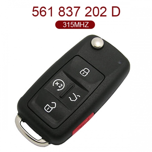 4+1 Buttons 315 MHz US Version Smart Key for VW - Proximity Keyless Go