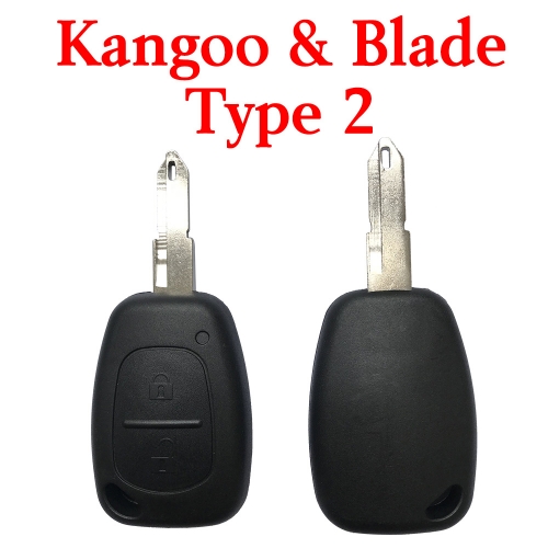 2 Buttons 434 MHz Remote Key for Kangoo - With Old Type Blade