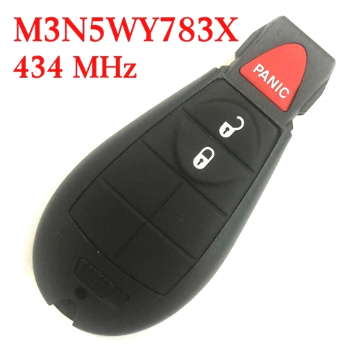 434 MHz 2+1 Buttons Remote Fobik Key for Chrysler / Dodge / Jeep / VW 2008-20017 #0 - M3N5WY783X