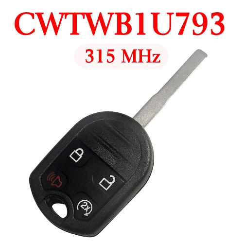 315 MHz 4 Buttons Remote Head Key for Ford 2015-2019 - CWTWB1U793 ( with 4D63 80 Bit Chip)