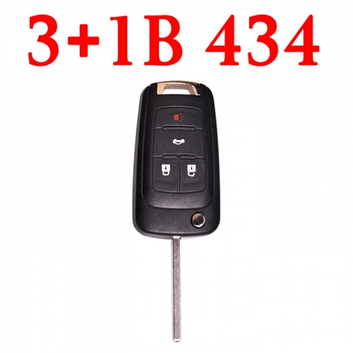 3+1 Buttons 434 MHz Flip Proximity Remote Key for Chevrolet - Keyless Go