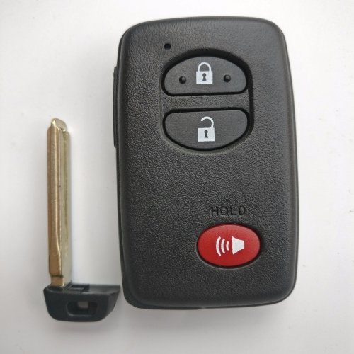 3 Button Smart Key Remote Shell Black for Toyota