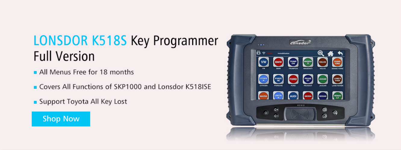 LONSDOR K518S Key Programmer Full Version