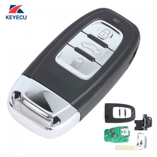 Replacement Remote Key Fob 868MHz for Audi A4 A5 A6 Q3 S5 S6 S7 8T0959754D