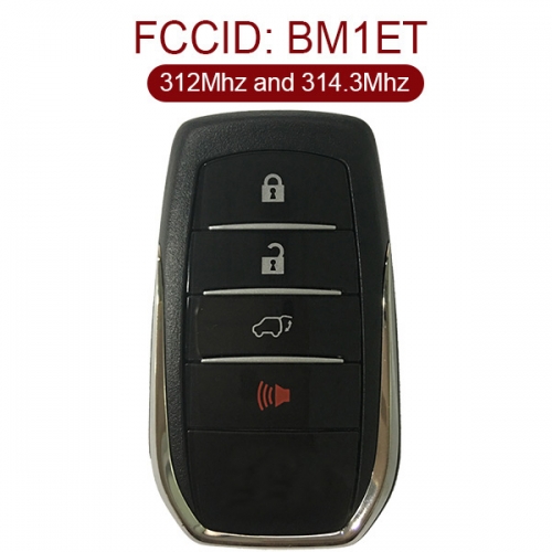 for Toyota fortuner 3+1 Button Smart Card (Tokai Riki) 312MHz and 314.3MHz BM1ET