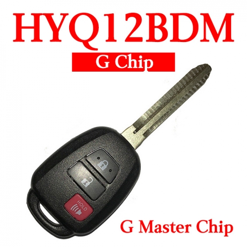 2+1 Buttons 315 MHz Remote Head Key for Toyota Prius 2012-2016 - HYQ12BDM (G Chip)