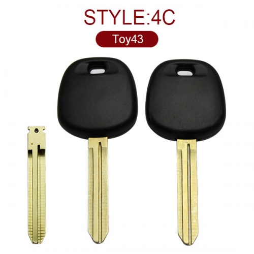 for Toyota Transponder Key (Toy43) 4C No Logo