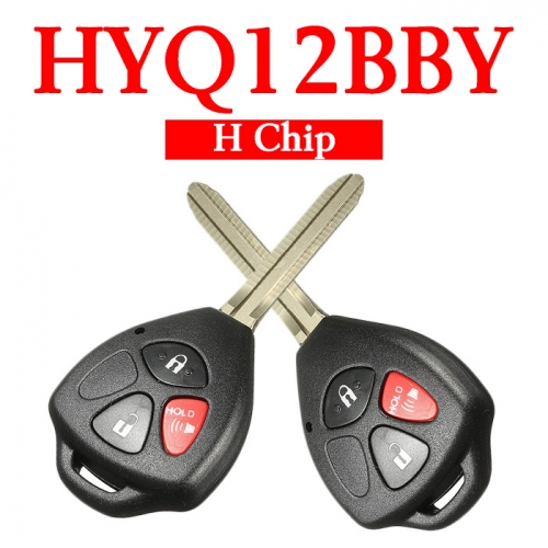2+1 Buttons 315 MHz Remote Head Key for Toyota Yaris 2015-2018 - HYQ12BBY (H Chip)