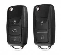 2 buttons Folding Car Key Remote Key Flip Folding Key Shell Case Fob For Volkswagen Vw Jetta Golf Passat Beetle No Blade with Blade