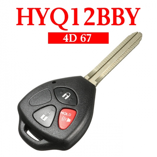 2+1 Buttons 315 MHz Remote Head Key for Toyota RAV4 Yaris Scion 2006-2013 - HYQ12BBY (4D 67 Chip)