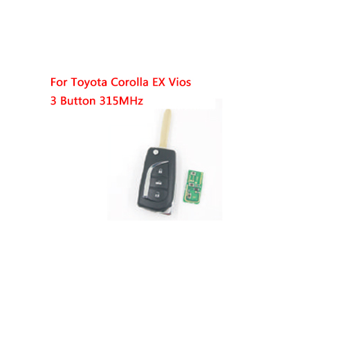 Remote Control Key For Toyota Corolla EX Vios 3 Button 315 MHz