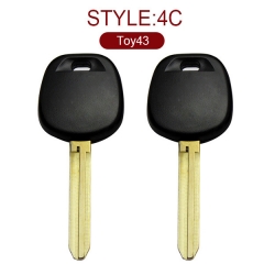 Original Toyota Transponder Key (Toy43) with 4C Chip With Logo