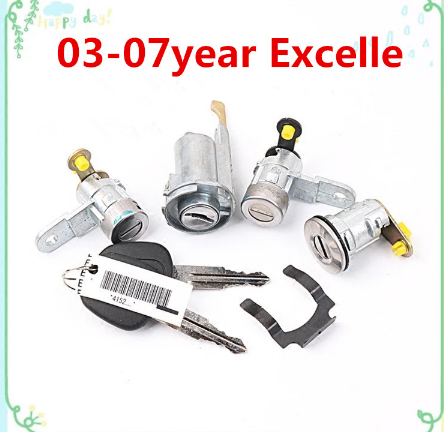 For 2003-07year Excelle Car Lock Cylinders Full Set,Ignition And Door Locks Cylinder for 04 05 06 EXCELLE