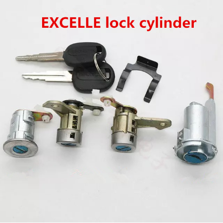 Car lock cylinder full set for new version EXCELLE,spark,door and back tail box lock cylinder with two keys