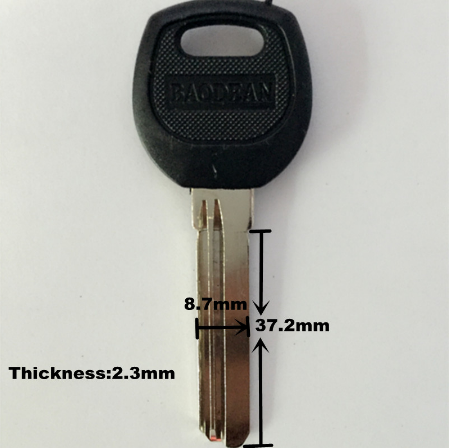 20 pcs sliver color door key blank 37.2mm long blank key locksmith supplies B002