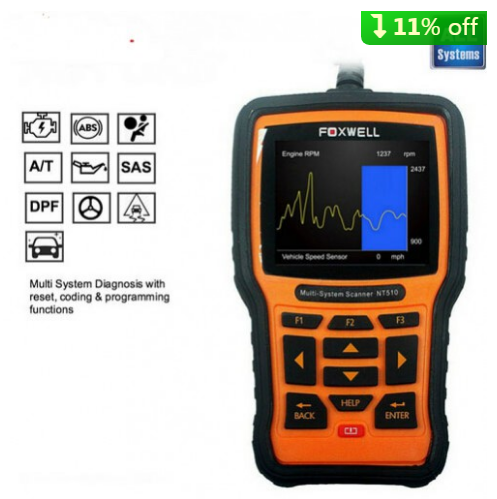 Foxwell NT510 Multi-System Scanner Support Multi-Languages