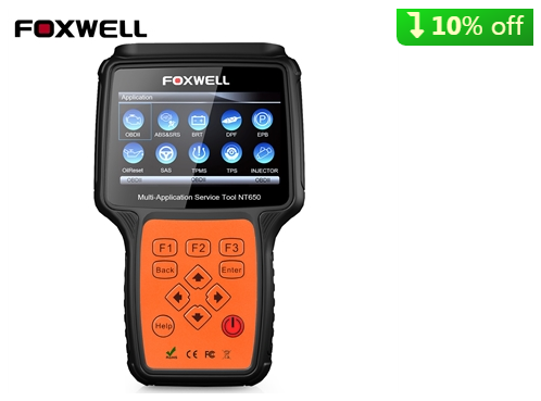 FOXWELL NT650 OBD2 Automotive Scanner Support ABS Airbag SAS EPB DPF Oil Service Reset