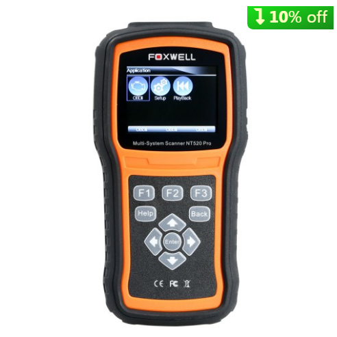 Foxwell NT520 Pro Multi-System Scanner with Free Mercedes Benz Software and Extra Foxwell Benz 38Pin and Extension Cable