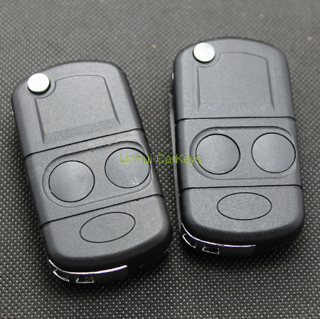 for LAND ROVER FREELANDER 2 Key Case 2 Buttons Uncut Left Groove Brass Replacement Blade ABS Remote Key Shell 1PC