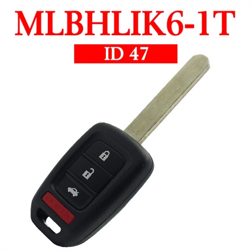 314 MHz 3+1 Buttons Remote Heady Key for 2014-2019 Honda CR-V / HR-V - MLBHLIK6-1T (ID 47)