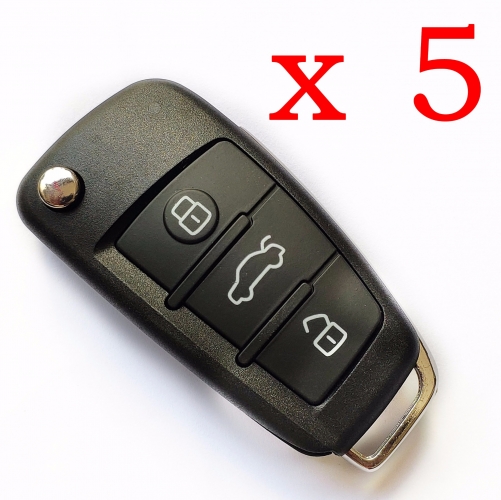 5 pieces Xhorse VVDI Audi A6 Wire Type Universal Remote Control - with Blades & Logos