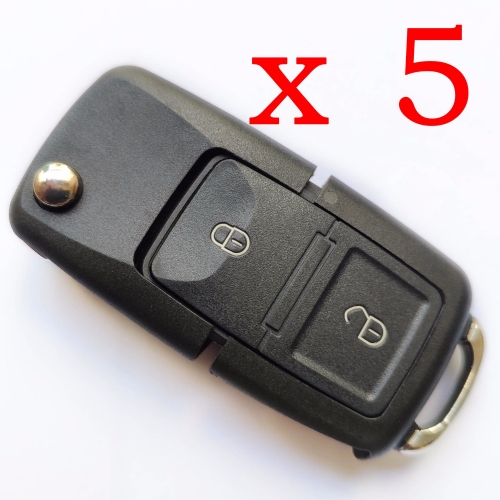 5 pieces Xhorse VVDI 2 Buttons VW B5 Type Universal Remote Control - with Blades & Logos