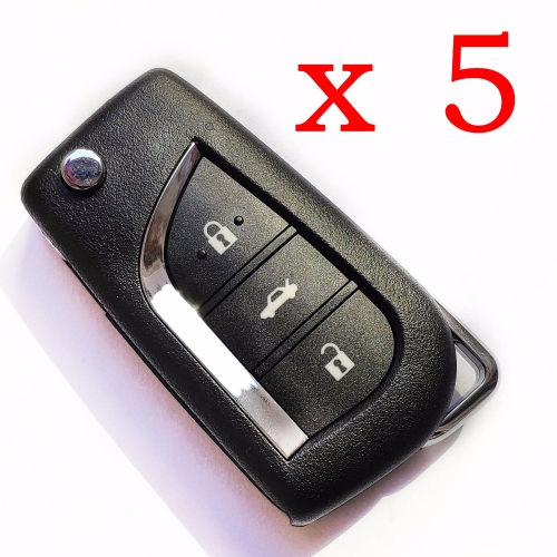 5 pieces Xhorse VVDI Toyota Type Wireless Remote Control - with Blades & Logos